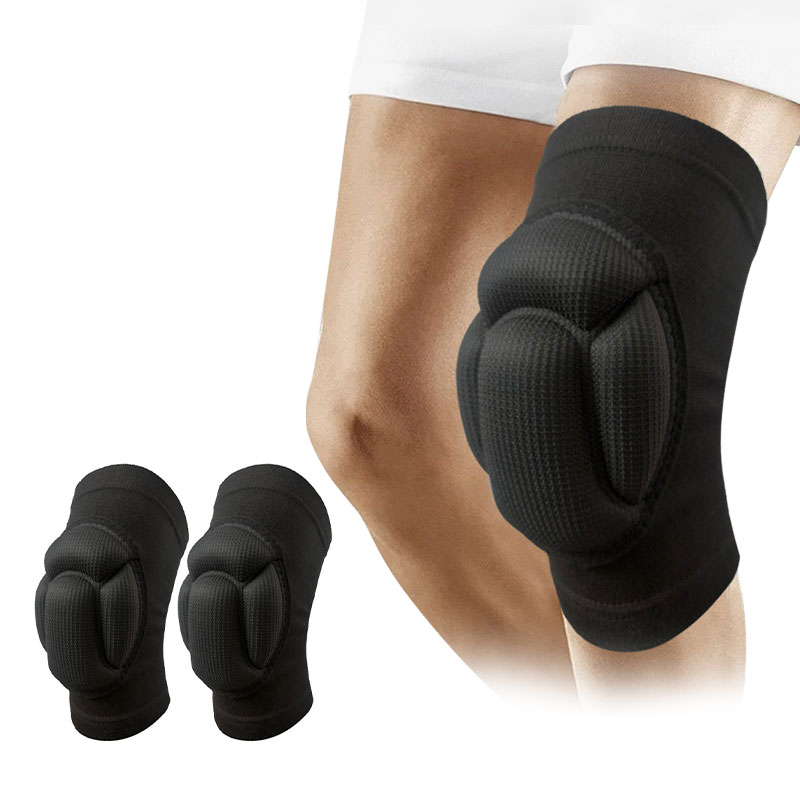 Knee Brace Badminton - Bantalan pelindung lutut elastis, 1 pasang/2