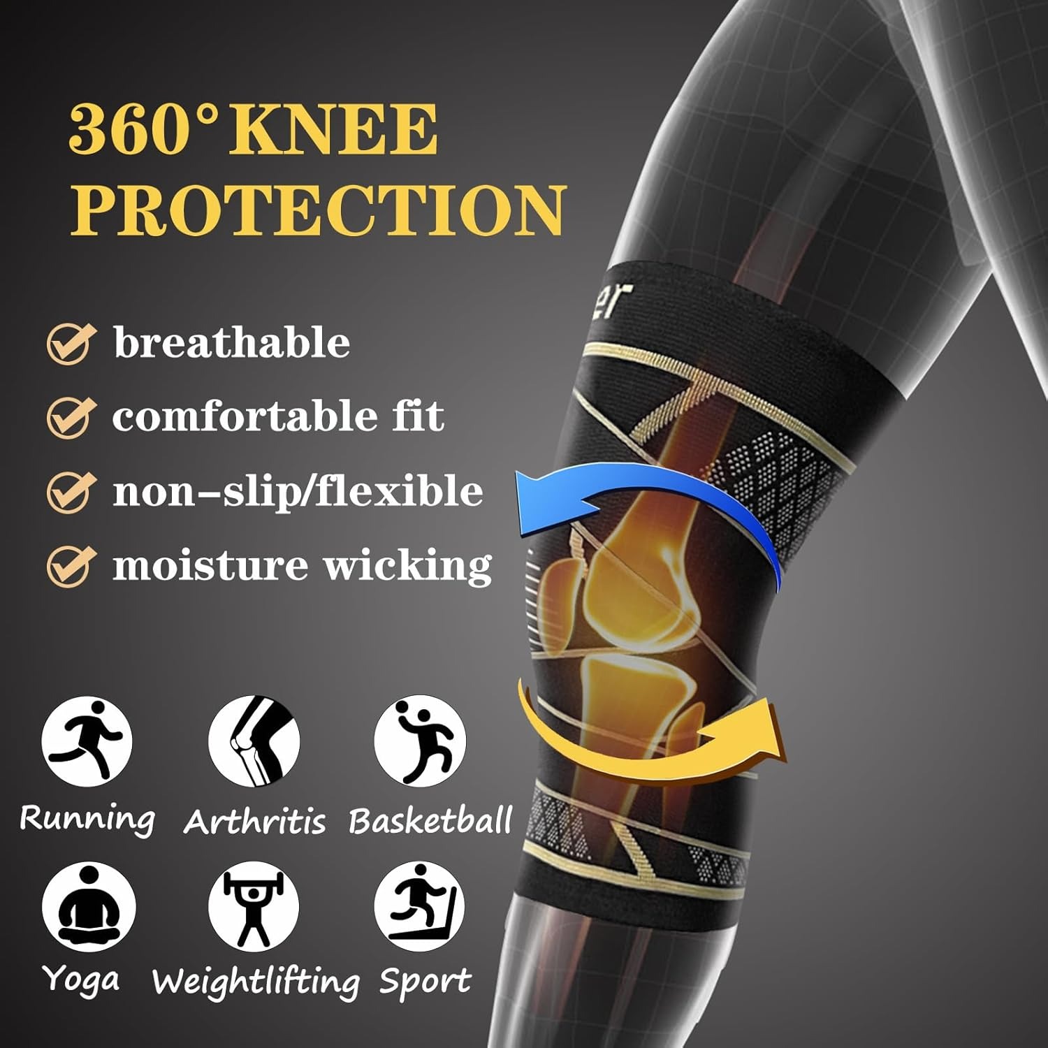 Penyangga Lutut Tembaga dengan - Knee Brace Badminton ulasan dan harga